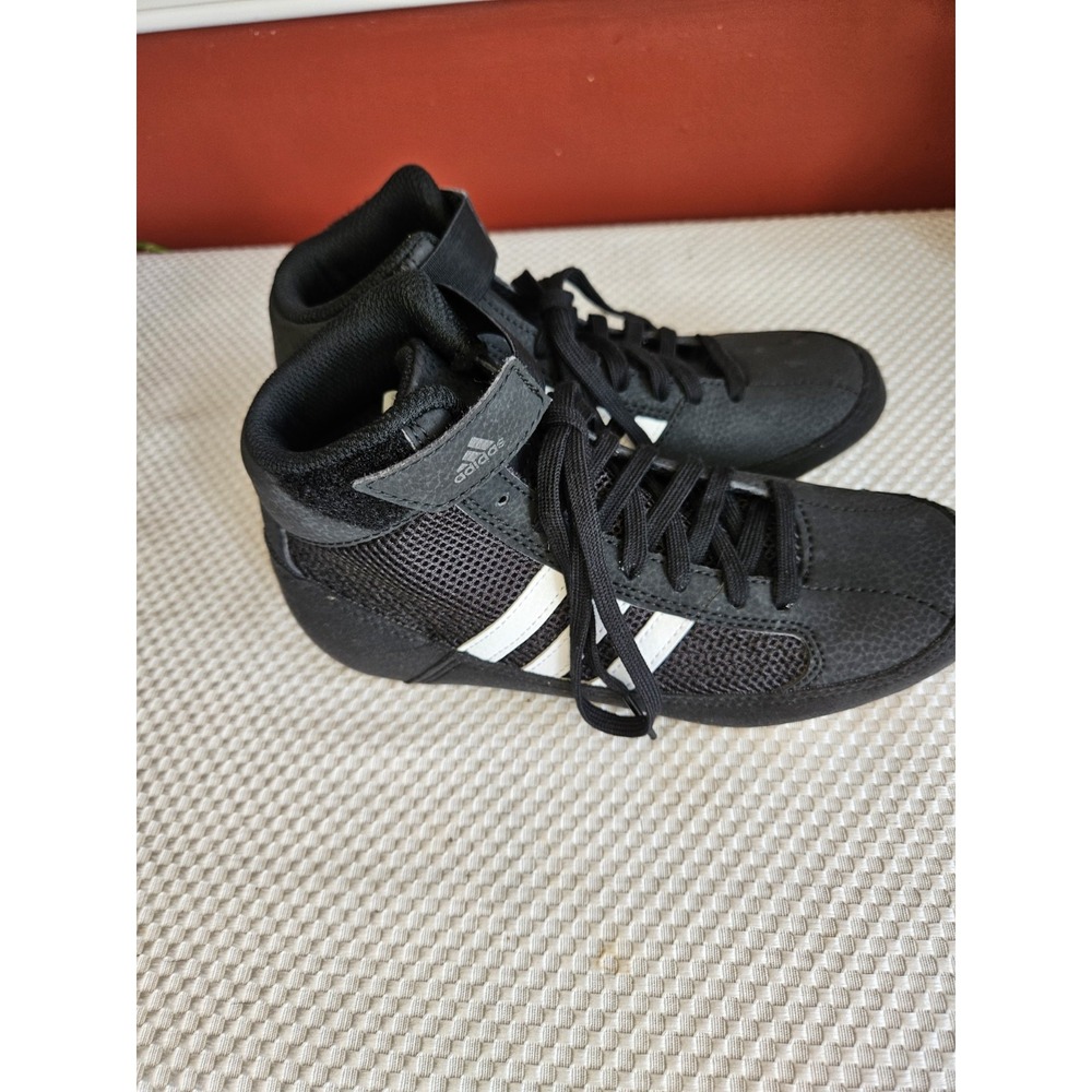 Adidas HVC 2 Wrestling Shoes Black/White - Men's Size 3